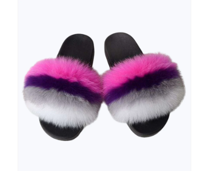 Real Fox Fur Slippers/Slides