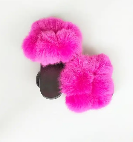 Pink Pom Pom Sandals